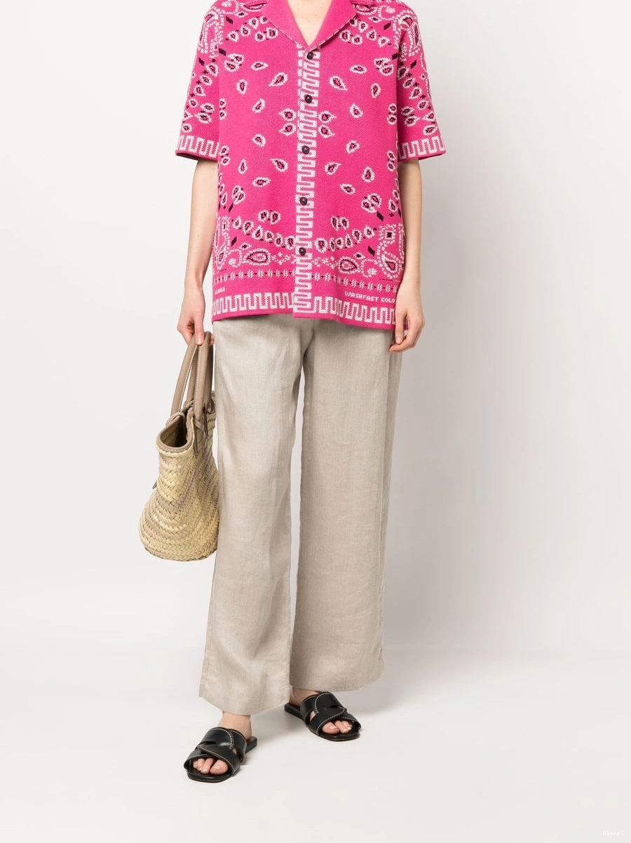 Affordable Alanui short-sleeved Women shirt paisley-print 0825